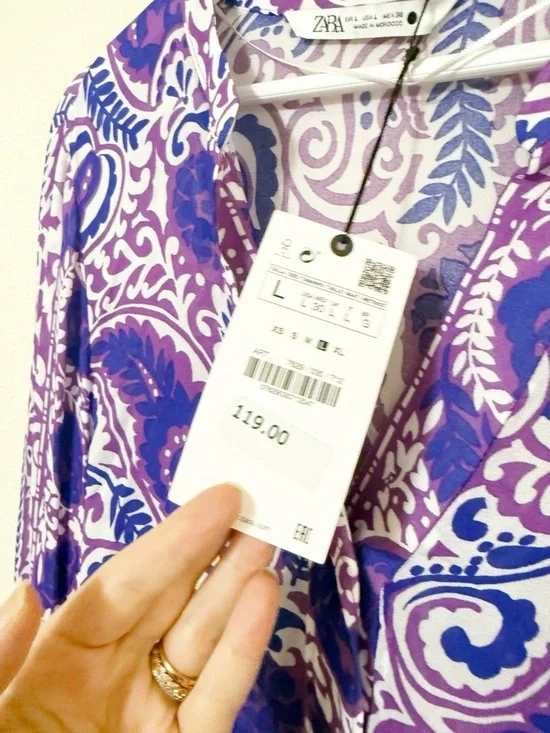 Zara 2 Piece Co-Ord Matching Blogger Fav Viral Paisley Pareo Skirt & Top NEW - Picture 14 of 15